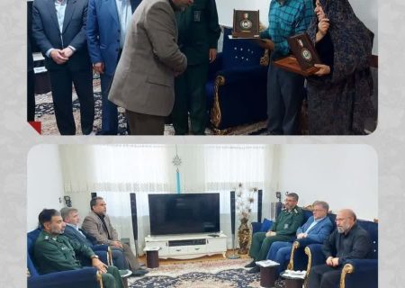 سرکشی و اهداء نشان سرو  از خانواده معظم شهیدان شیرحسین و هوشنگ فرامرزی “شهرستان اسدآباد”