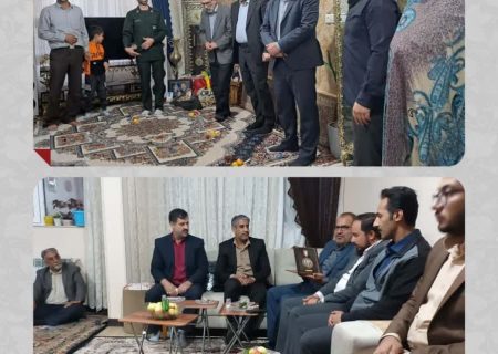 سرکشی و اهداء نشان سرو به خانواده معظم شهید بیرامعلی قاسمی فرساد